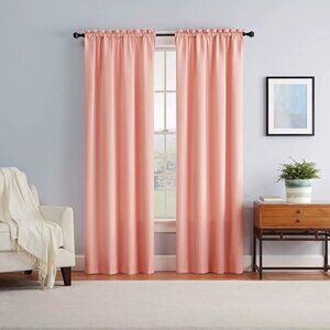 Eclipse Braxton Thermaback Blackout Single Curtain Panel Coral Pink 42" x 84"
